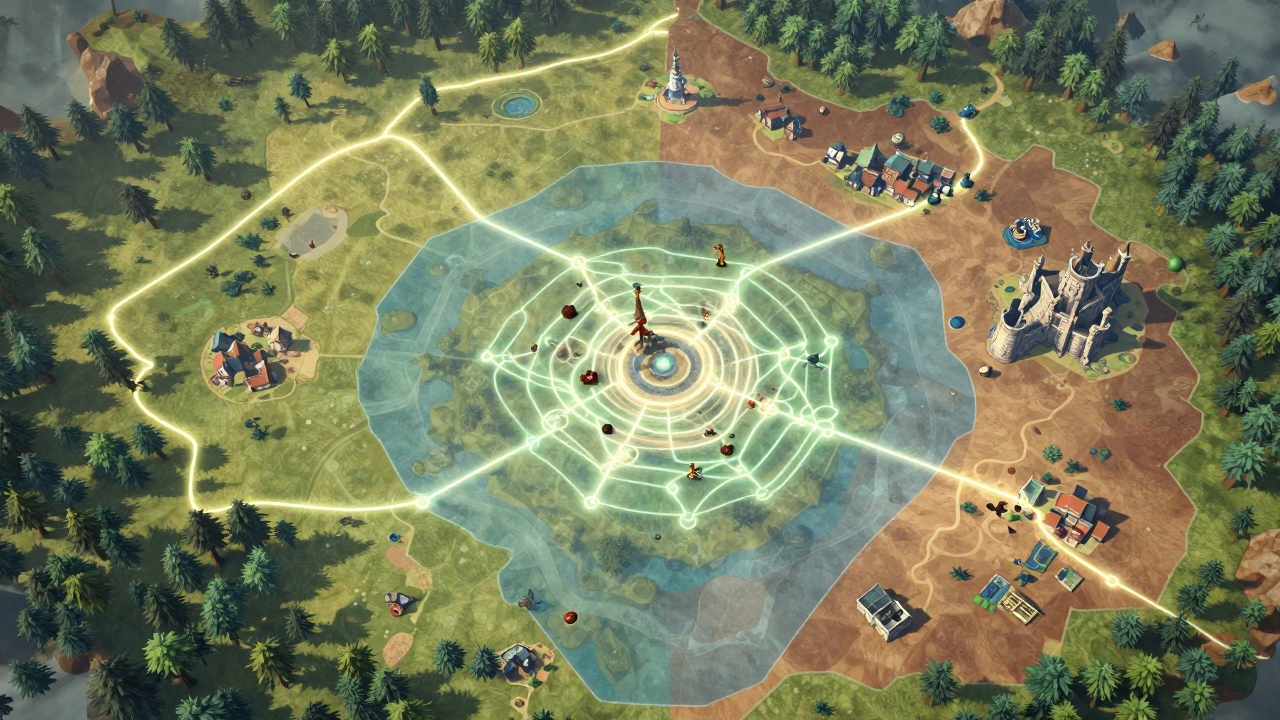 Иерархический поиск пути в открытом мире с разделением на сектора