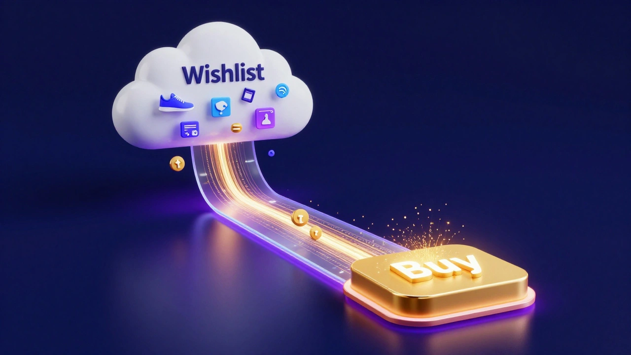 Концептуальная визуализация пути клиента от списка желаний к покупке