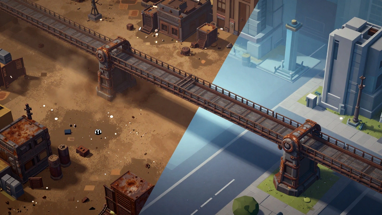 Сравнение классического изометрического пиксель-арта и современного стиля HD-2D