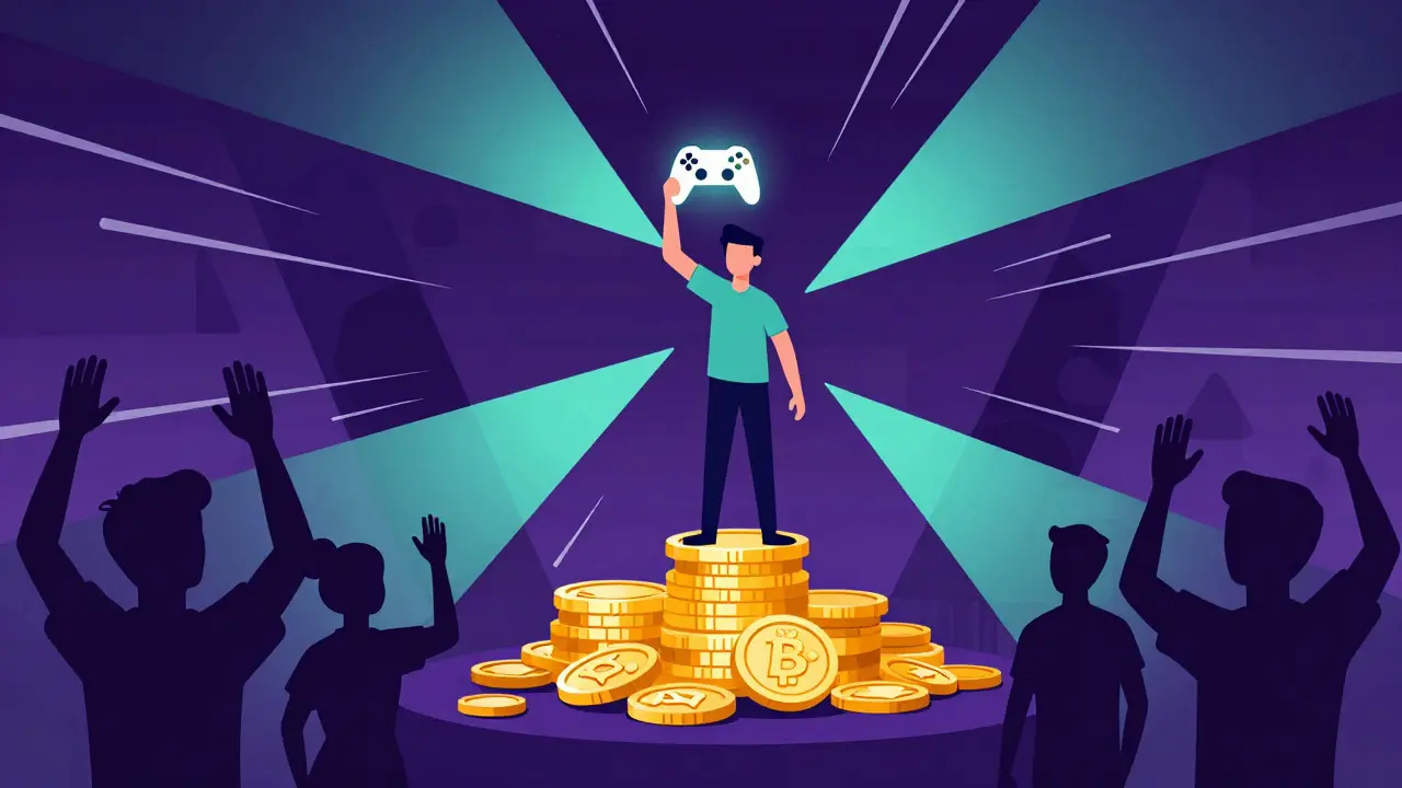 Иллюстрация поддержки сообщества и краудфандинга для игры