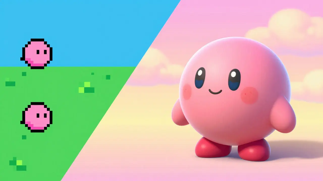 Kirby: эволюция розового шара через поколения консолей