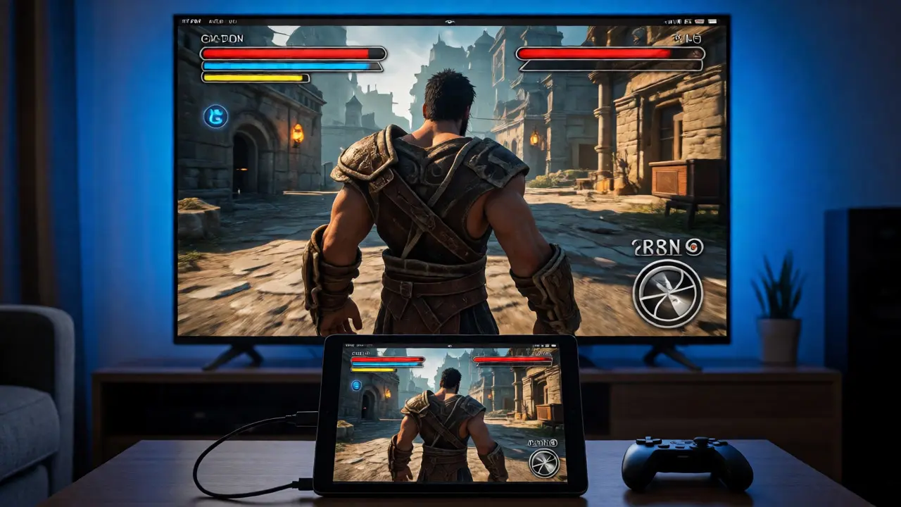Эмулятор PSP на планшете и телевизоре в гостиной