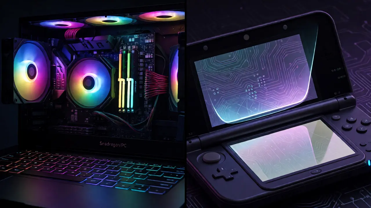 Ноутбук и интерфейс эмулятора Nintendo 3DS